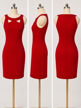 Amanda Uprichard Red Cutout Sheath Dress ❤️